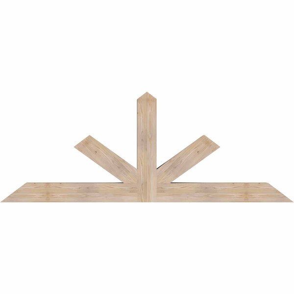 Ekena Millwork Saratoga Smooth Timber Gable Bracket, Douglas Fir, 84"W x 31"H x 5 1/2"D x 5 1/2"F, 9/12 Pitch GBW084X31X0606SAR00SDF - main
